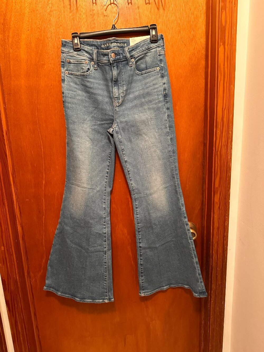 NWT AE festival flare jeans size 10 short